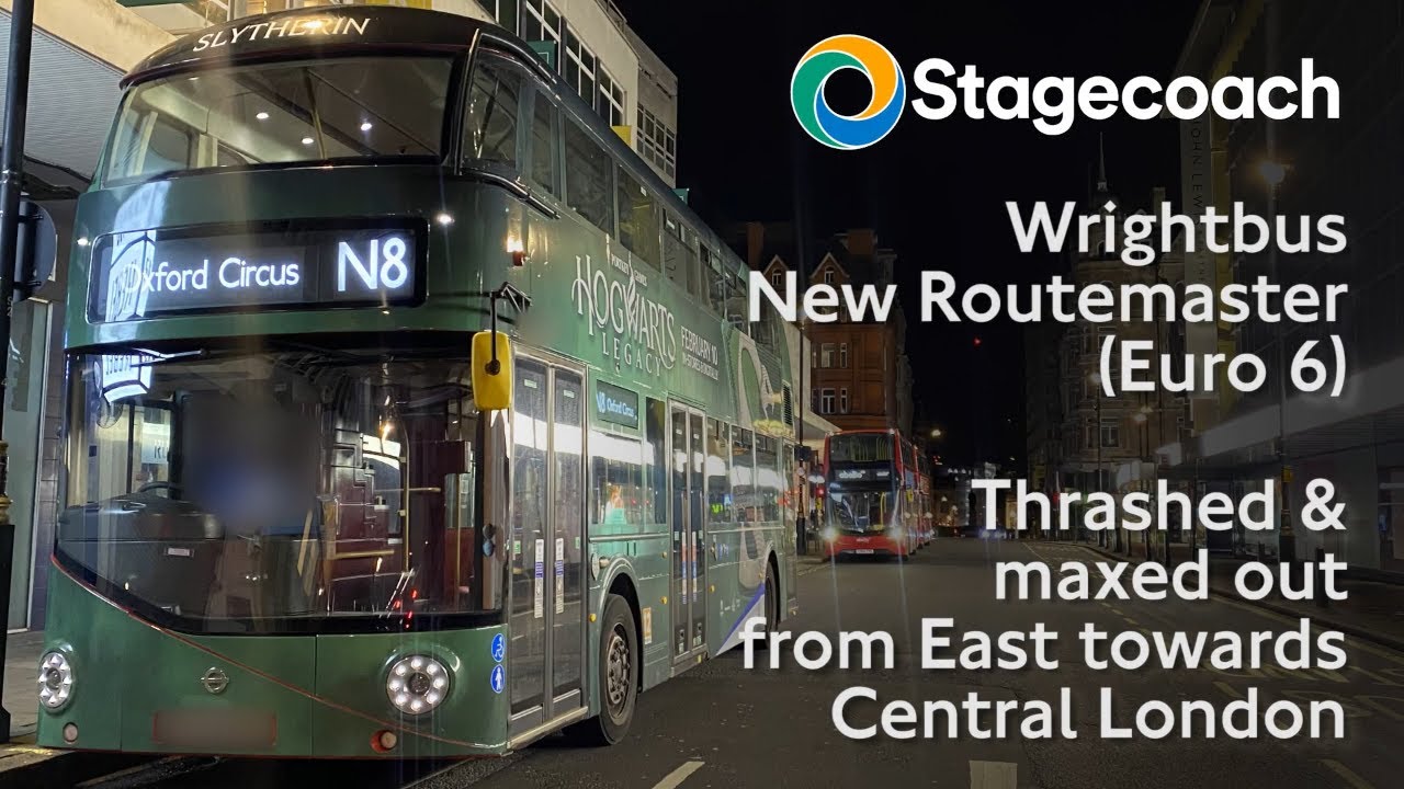 Stagecoach London Wrightbus NRM gets Thrashed & Maxed Out from East towards Central London