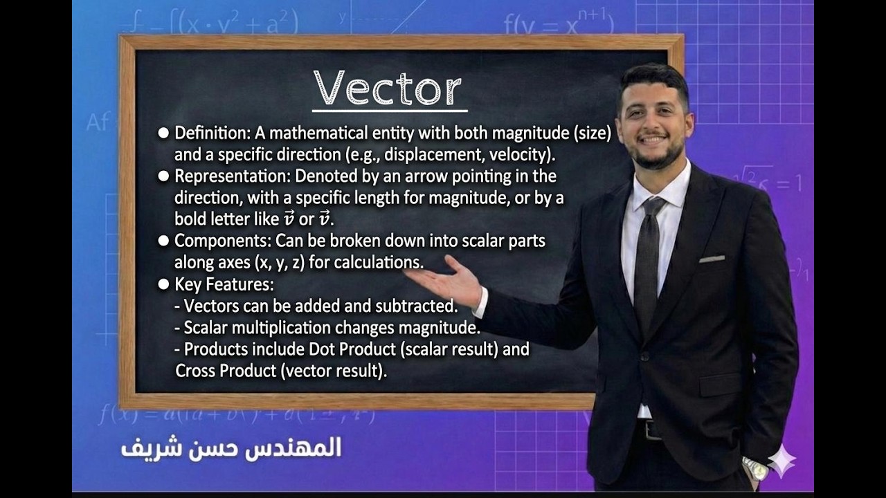 حل تدريبات علي    Lesson 2 Vector   للصف الاول الثانوى (sec 1)