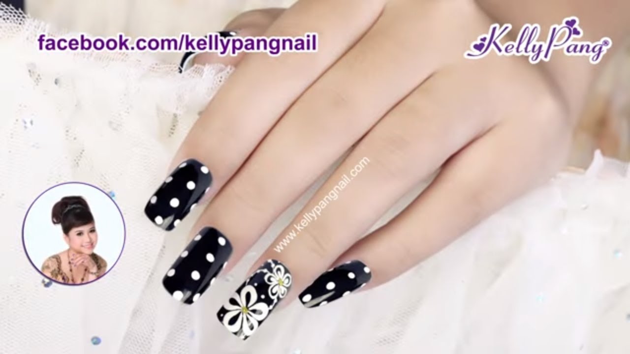 Học vẽ móng - Vẽ cọ nét Toả Sáng Trong Đêm | KellyPang Nail