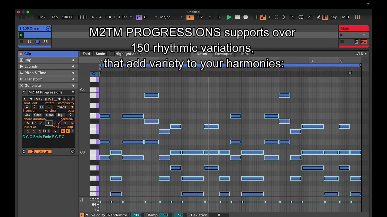 M2TM Progressions, an Ableton Live 12 tool to generate 700+ BILLIONS different chord progressions!