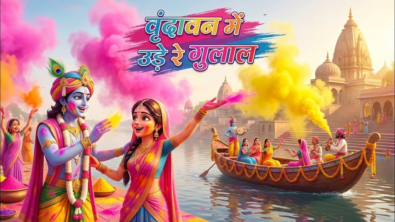 Krishna Holi Bhajan ~ वृंदावन में उड़े रे गुलाल | Vrindavan Mein Ude Re Gulal | Special Holi Bhajan 