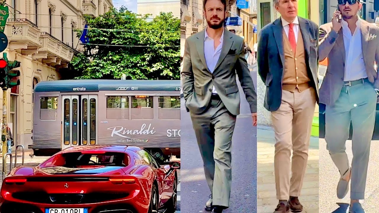 2025 Luxury Italian Menswear 🇮🇹Luxury Cars & Men’s Fashion Milan #mensshopping #mensfashion