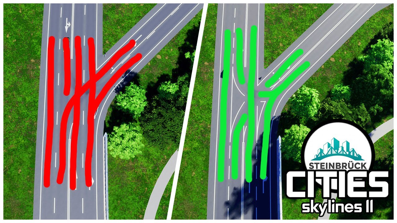 Kreuzungen Optimieren | #citiesskylines2 | Steinbrück 95