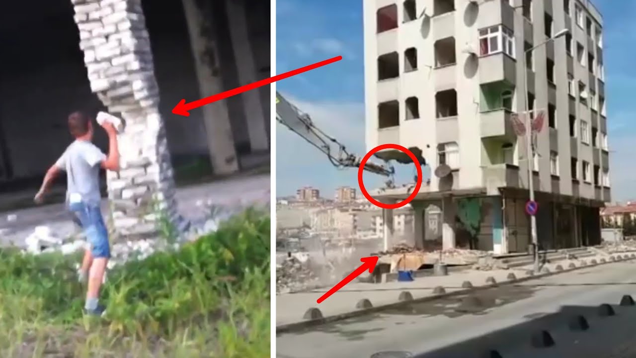 Guy Collapses Building | Old Buildings Demolition gone wrong compilation fails 2020