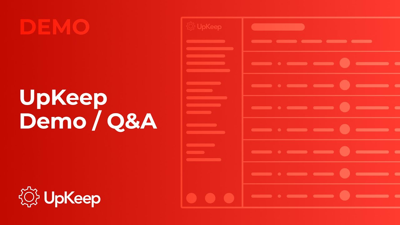 UpKeep Demo / Q&A [On Demand]