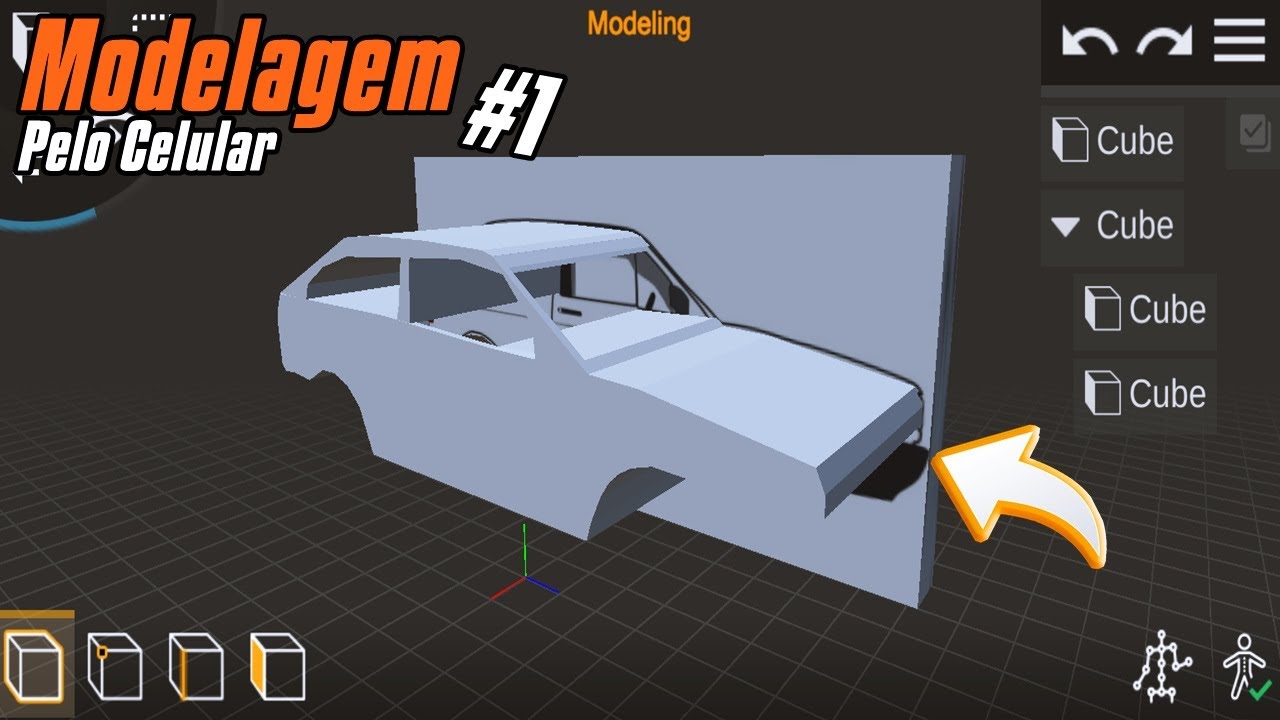 Modelando carro no Prisma 3d - #1 Pelo Celular!