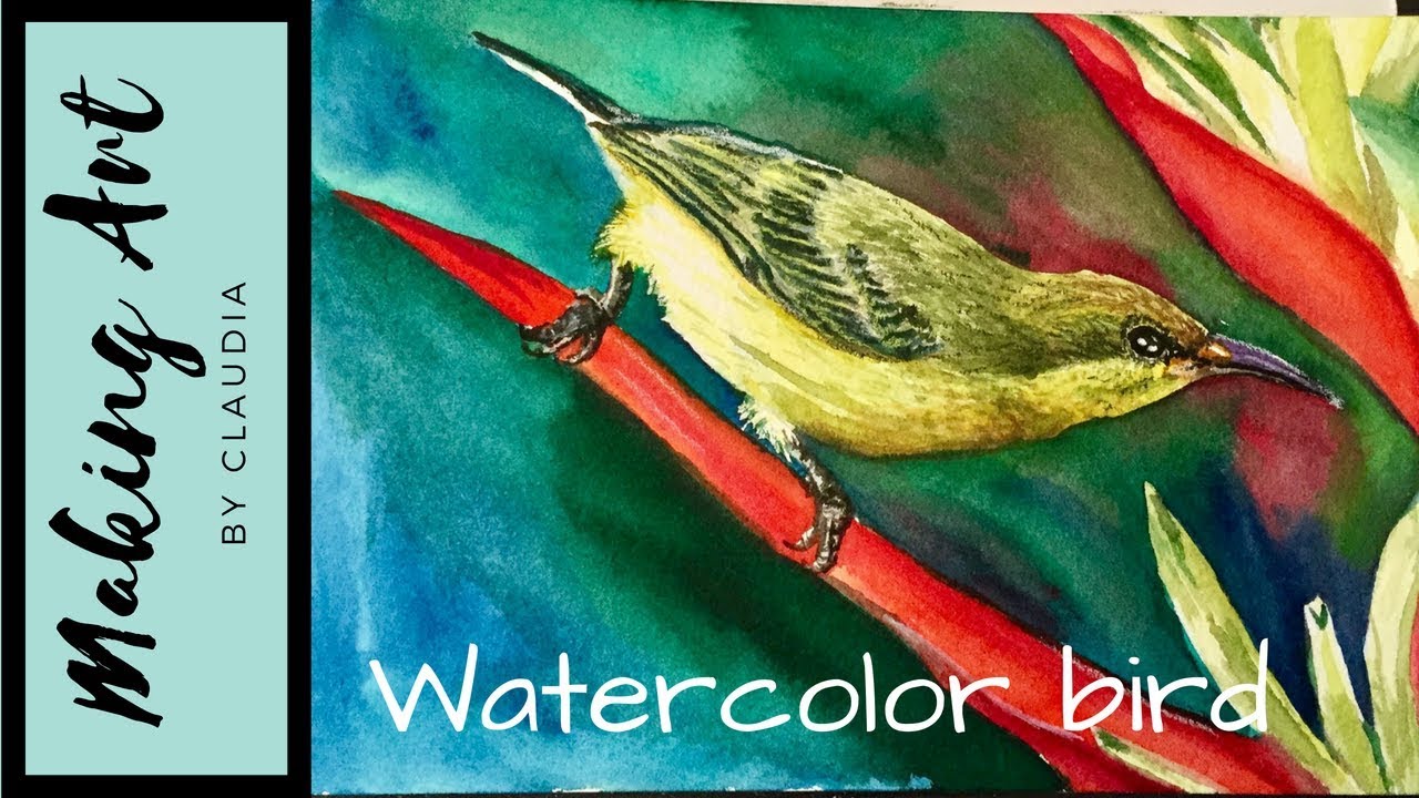 Fabriano Artistico Extra White watercolor paper review + How to paint a bird in watercolor