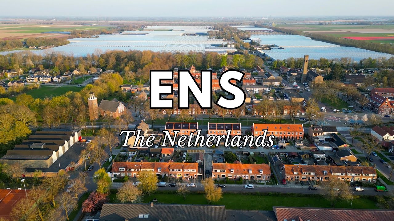 📍 Ens van Boven – Polderdorp in de Noordoostpolder vanuit de Lucht