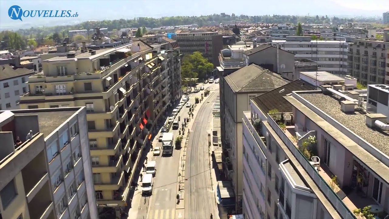 Flâneries Genève - Rue de Carouge vu du ciel