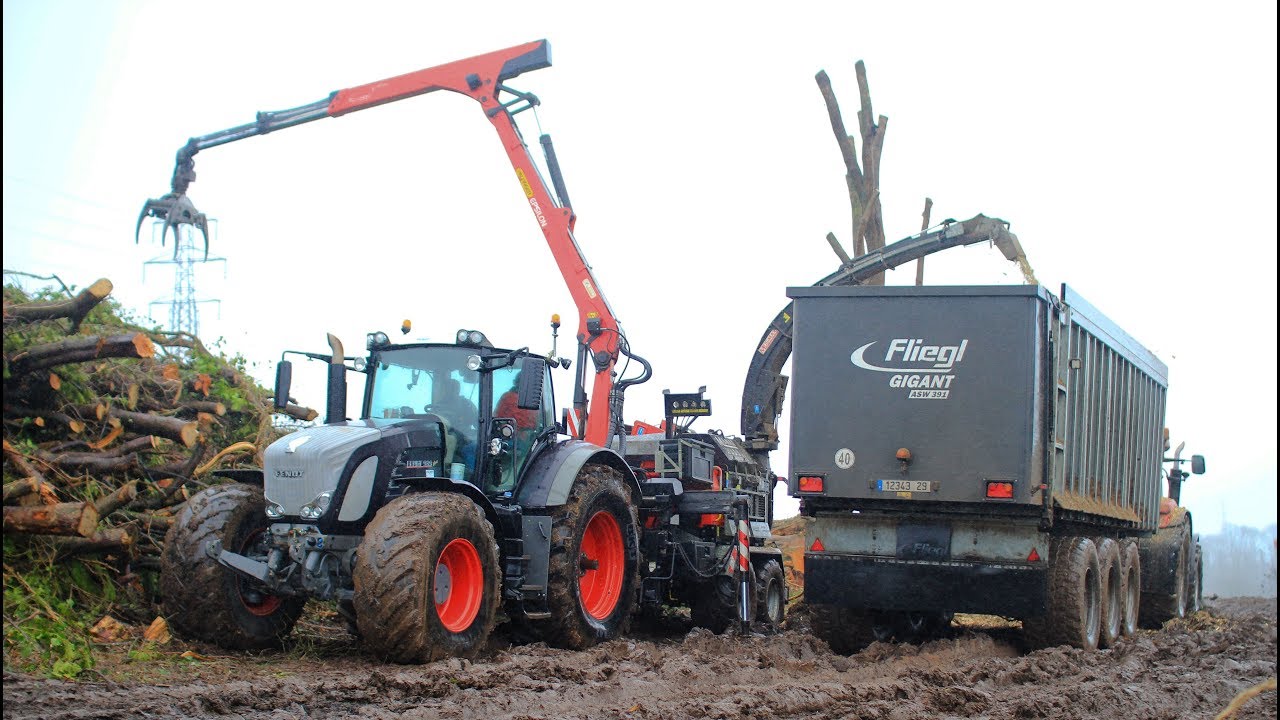 BROYAGE DE BOIS ETA D'HERVE CONDITIONS DIFFICILES MUS MAX FENDT 939 BLACK FLIEGL