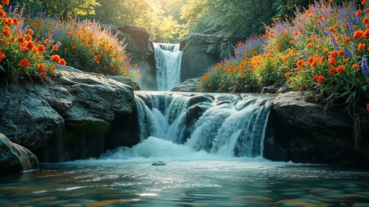 Gentle Piano Music & Water Sounds | Calm Your Mind and Meditate,Relaxing,soft music SPA
