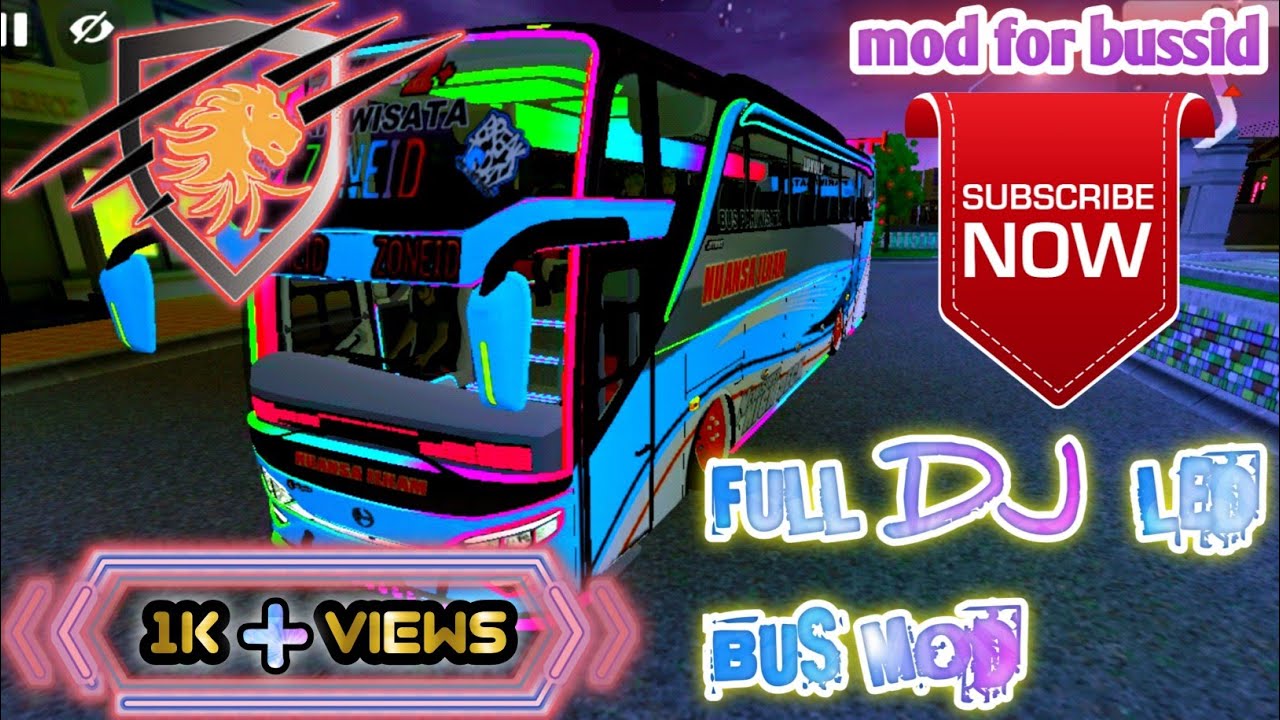 New full led dj light bus | jetbus 2 | mod for bussid | dk gaming kingdom 🤠💝🤠