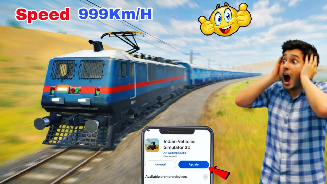 Train के डब्बे और Speed कैसे Add करें 🥳In Indian Vehicles Simulator 3D🔥| Indian Vehicles New Update 