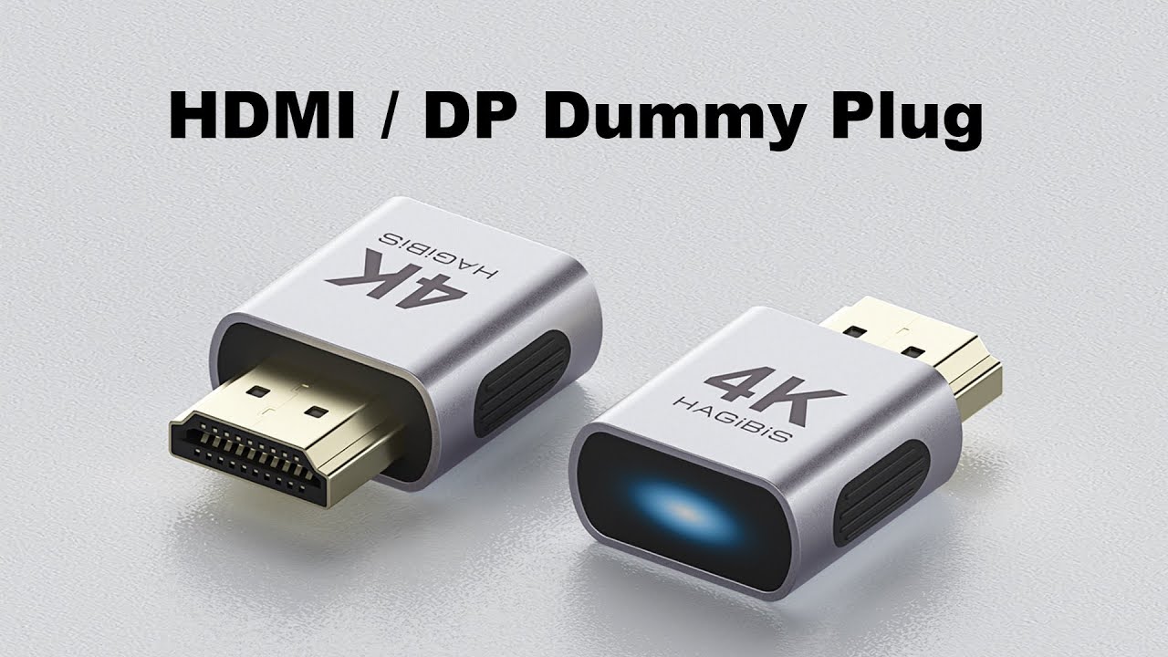 Hagibis 4K HDMI Dummy Plug Emulator Plug Headless Ghost Display Adapter Virtual Display Emulator