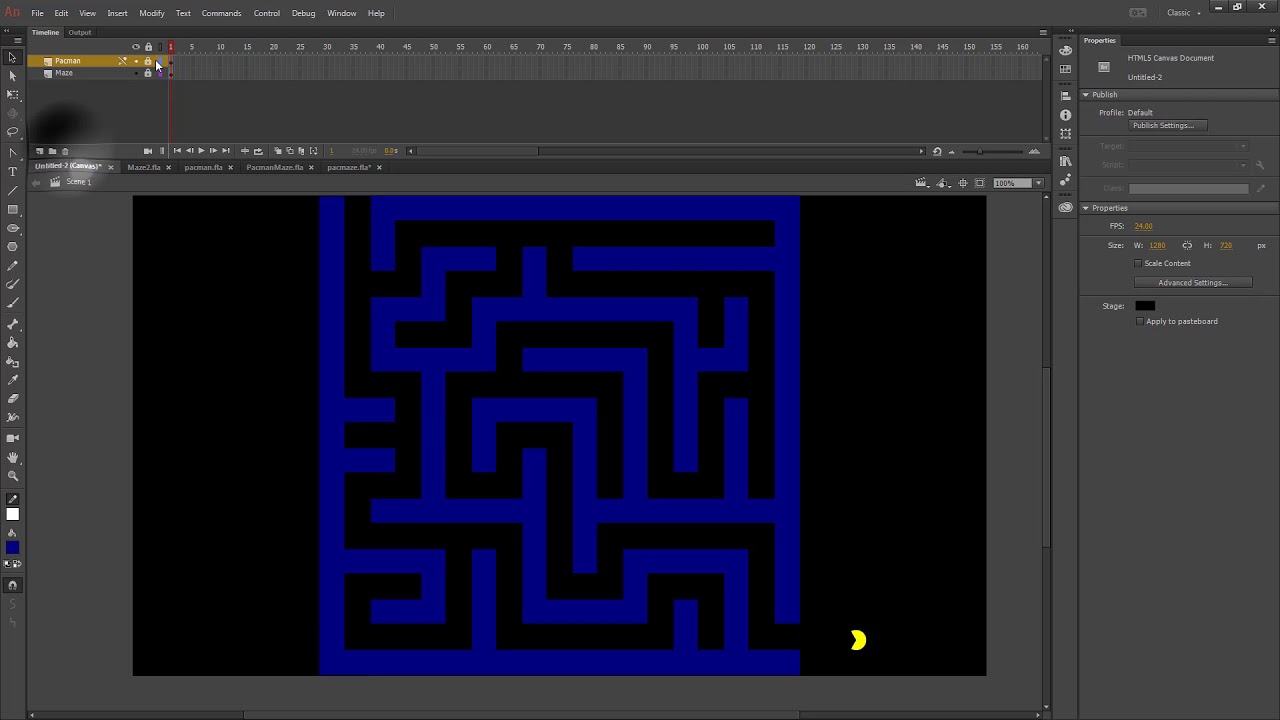 Adobe Animate: Maze