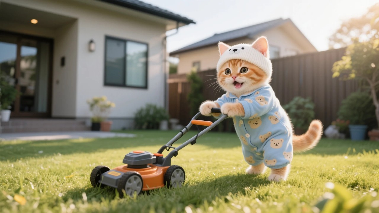 Ginger Kitten Helps Mama Cat with Housework, a Heartwarming Day Full of Love 🐾❤️