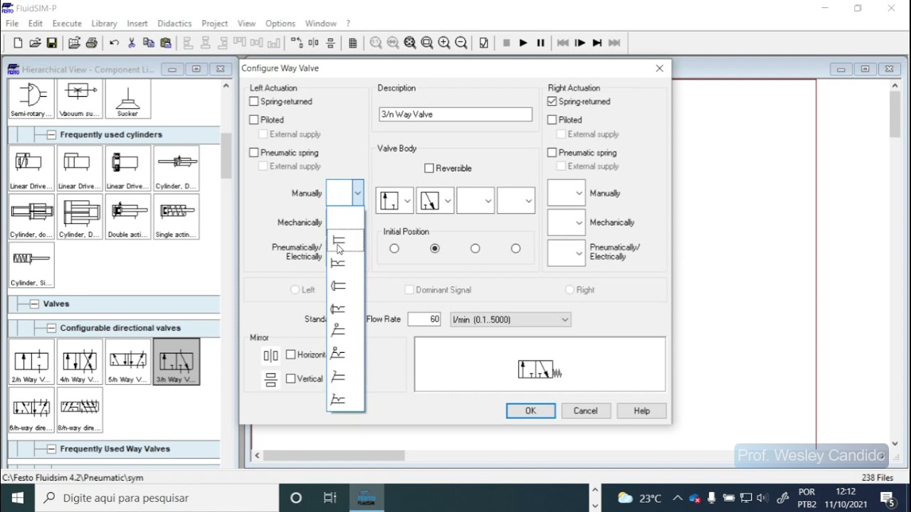 3. FluidSIM: Simulação Cilindro de Dupla Ação