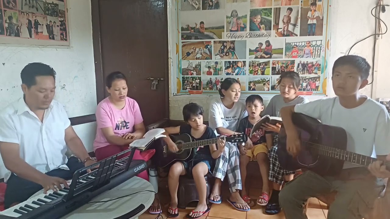 Our Family Devotion # Playing Tangkhul Hymn song: I'D Rather Have Jesus: