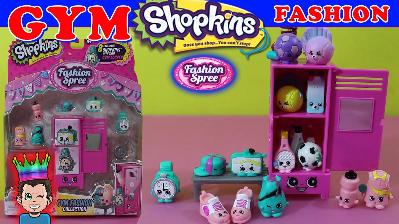 Fashion Spree - Gym Collection - New 2016 Shopkins Playset - 8 Exclusive Shopkins | Shopking