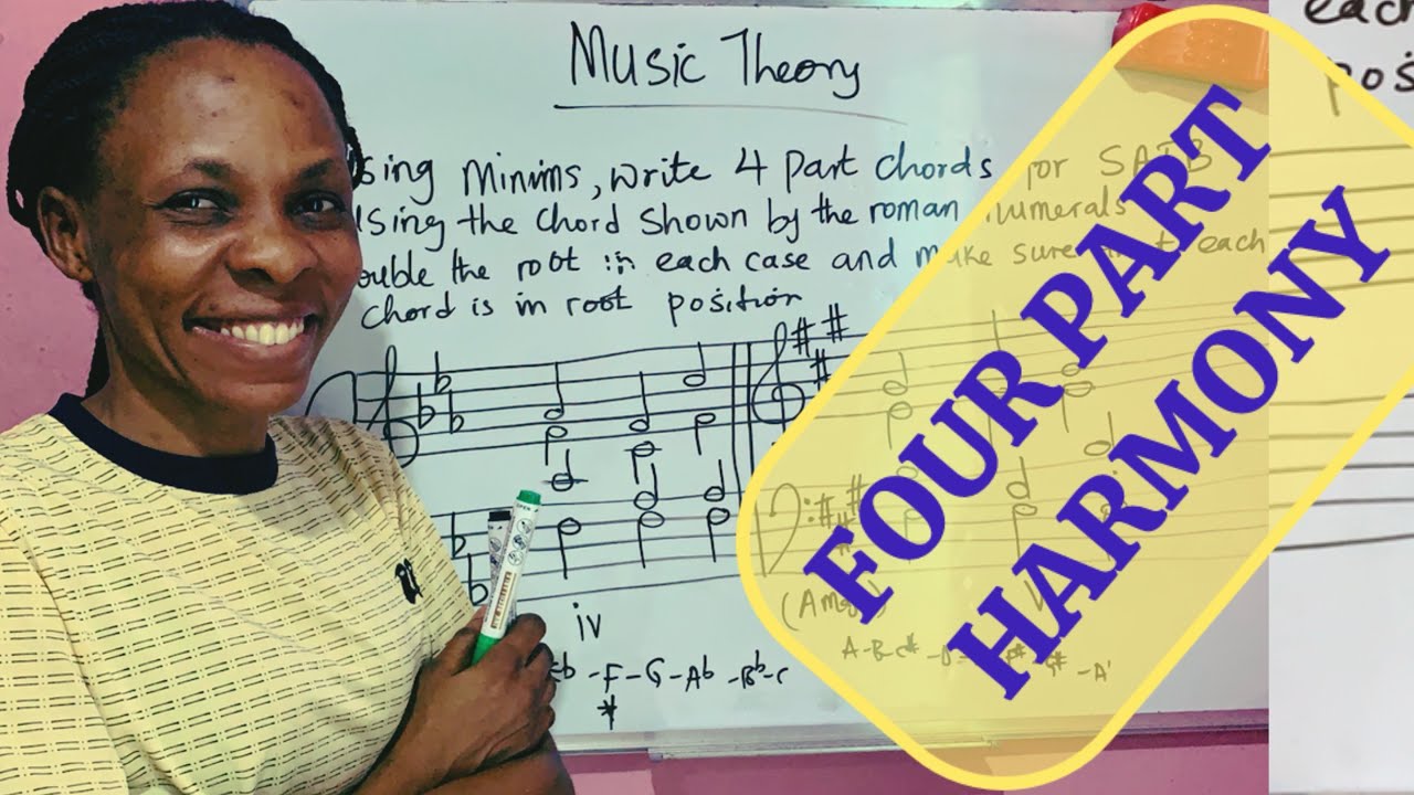 How to write “FOUR PART HARMONY “