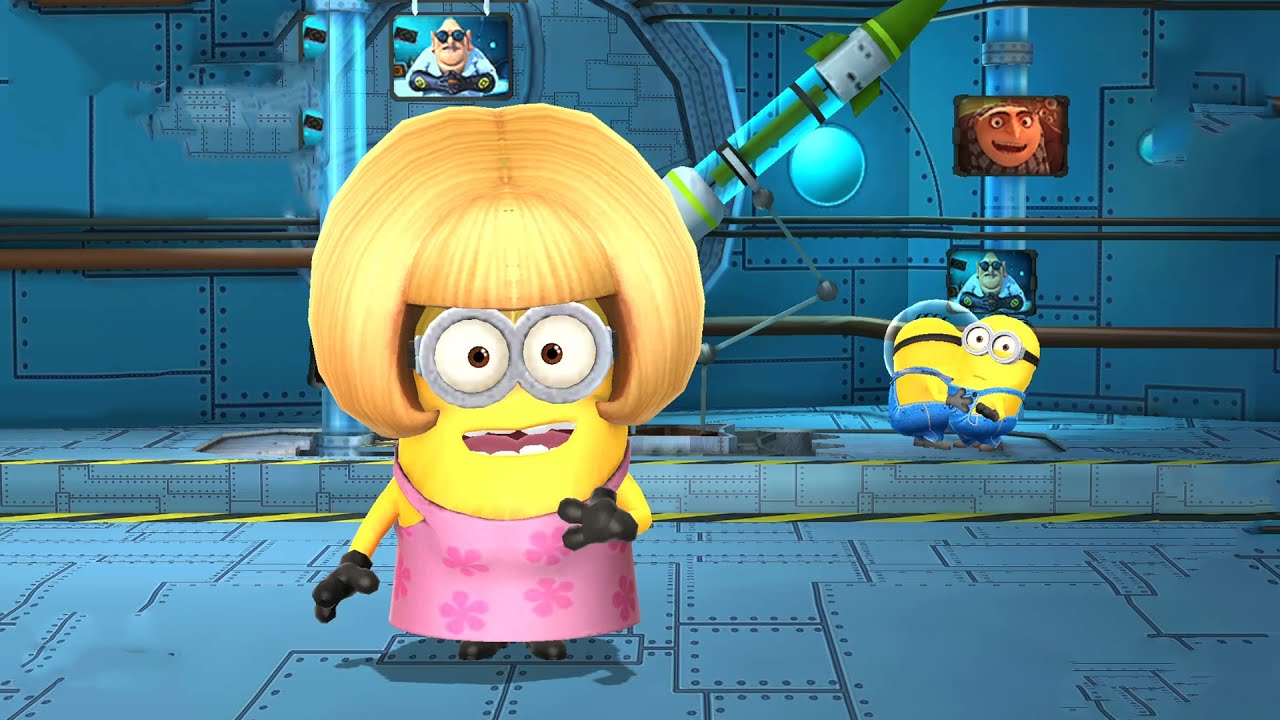 Minions PC game Minion rush Mom Fly 2.2K meters on Gru's Rocket at Vectors Vector's Fortress Lv225