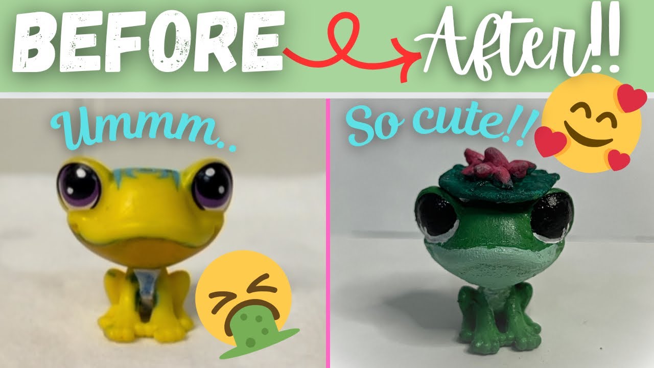 How small can I paint?! - Mini lps custom - (#1 FROGY!)
