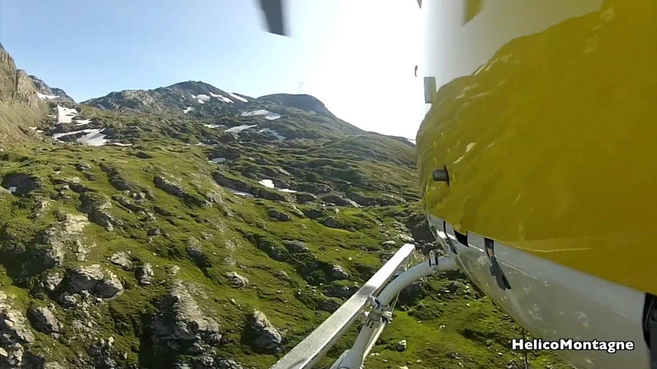 Transport de personnel sur chantier LEBAG au Mont-Cenis, hélicoptère AS350 B3 MBH helicopters