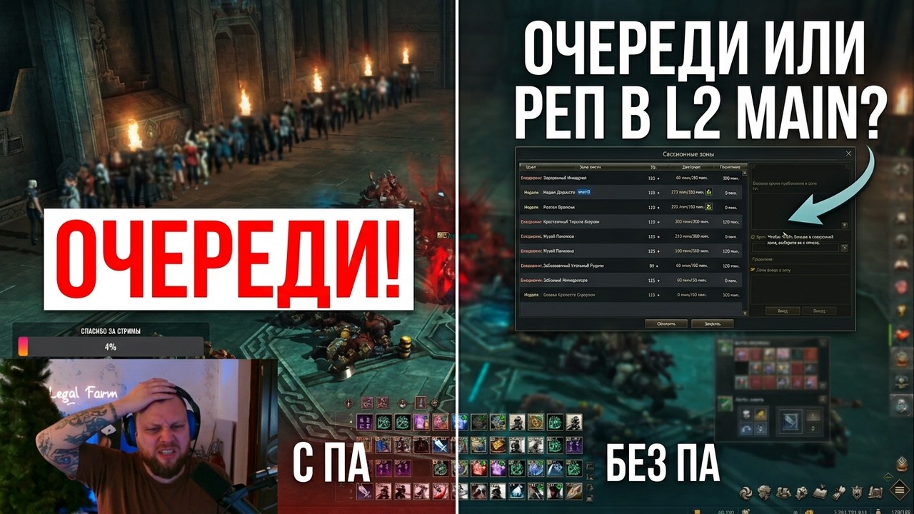 Представь что у тебя есть друзья на загруженном сервере 5000+ он лайн в Lineage 2 main