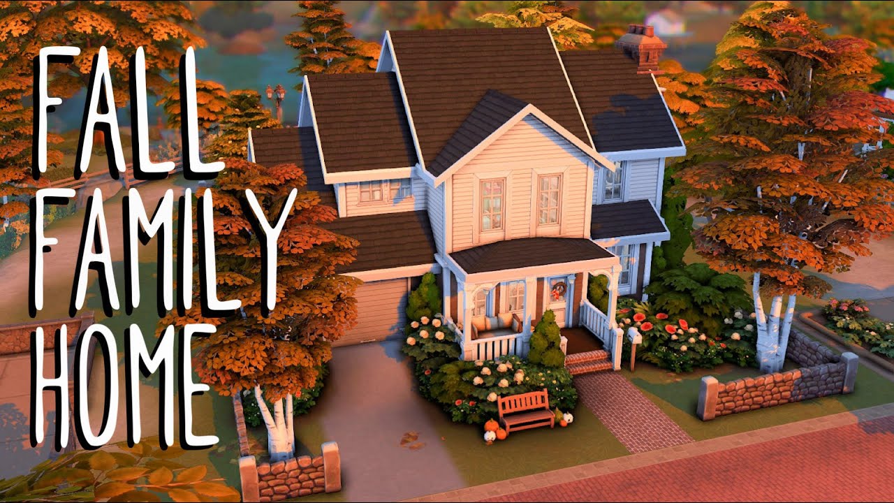 Fall Family Home 🍂🍁 // Sims 4 Speed Build