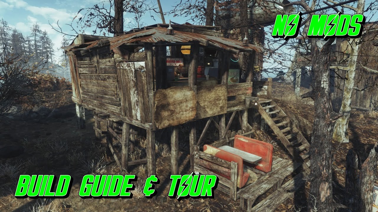 Wasteland Diner (Leonard Moore's Shack) - 15 min build (no mods) FALLOUT 4