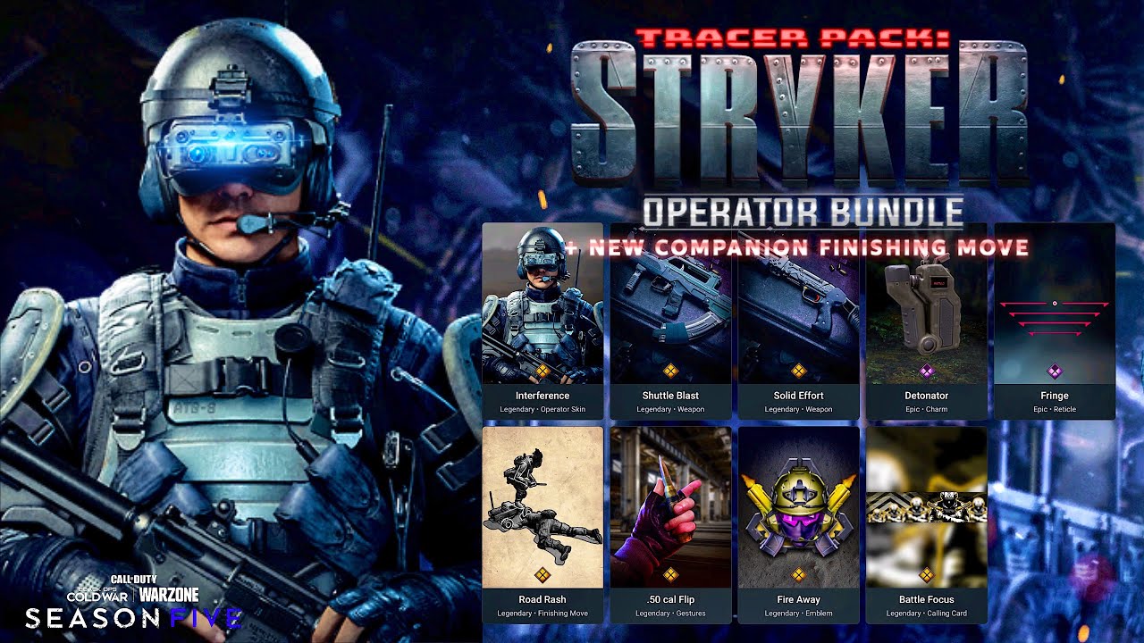 Tracer Pack: Stryker Operator Bundle | Road Rash Finishing Move | Season 5 Cold War & Warzone