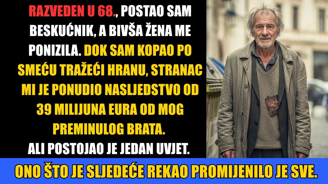 Nakon razvoda ostao sam beskućnik, sve dok me stranac nije upitao: 