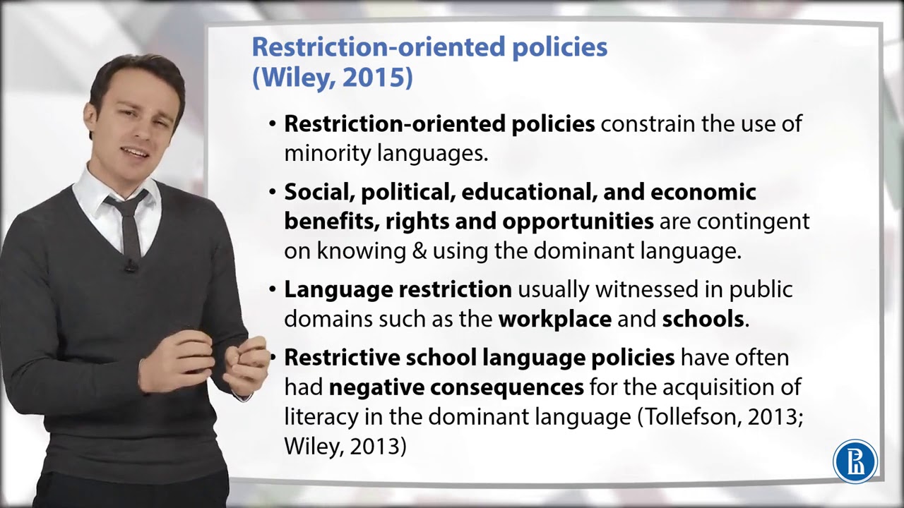 Types of educational language policies - Introduction to Multilingual and Multicultural Education