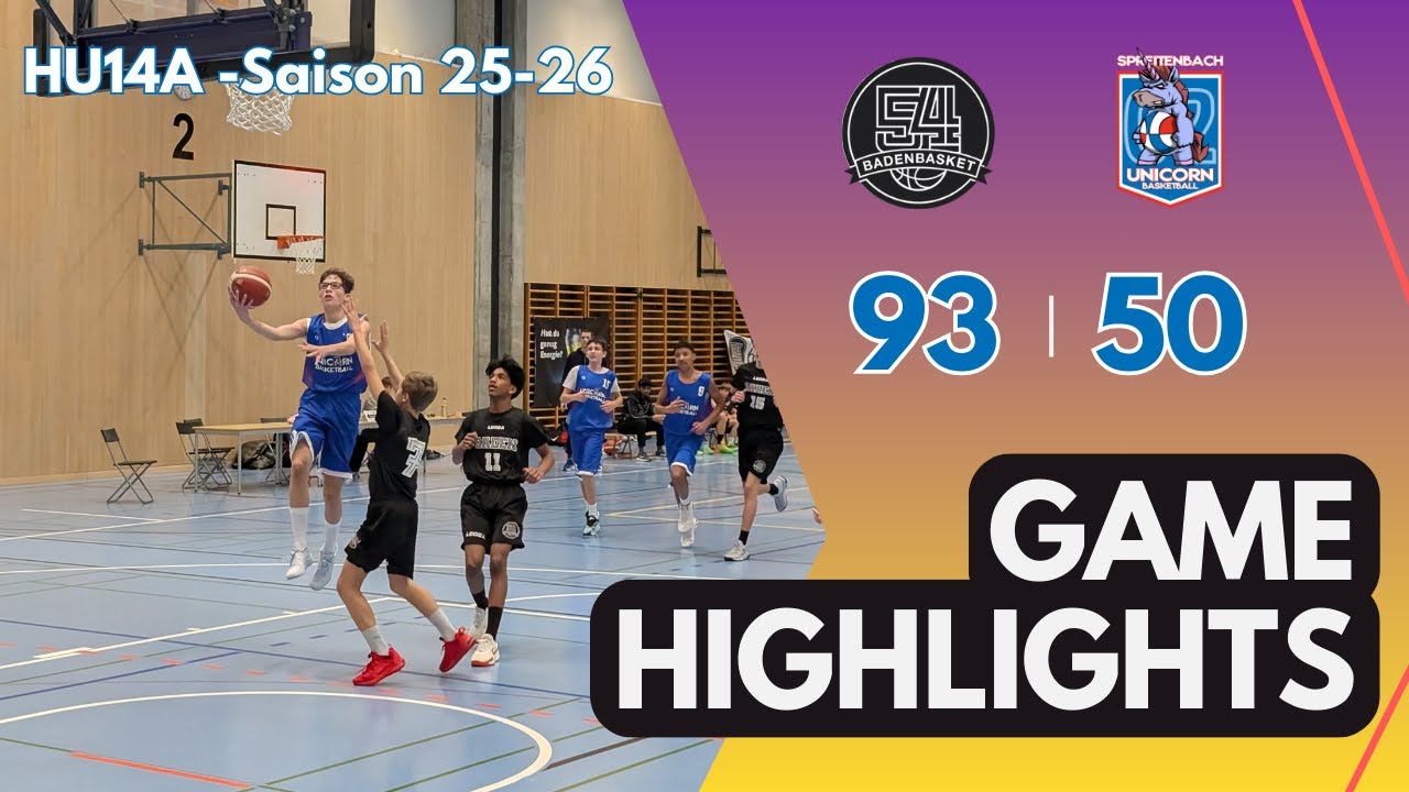 U14 - Highlights Away Game vs.  Baden Basket 54 (24.01.2026)