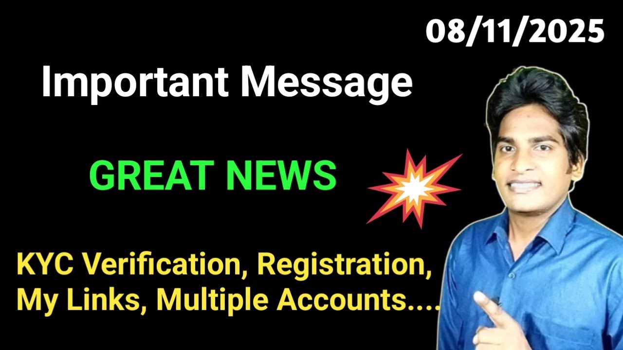 Important Message About KYC Verification, Registration, My Links, Multiple Accounts #VictoryWithAsh