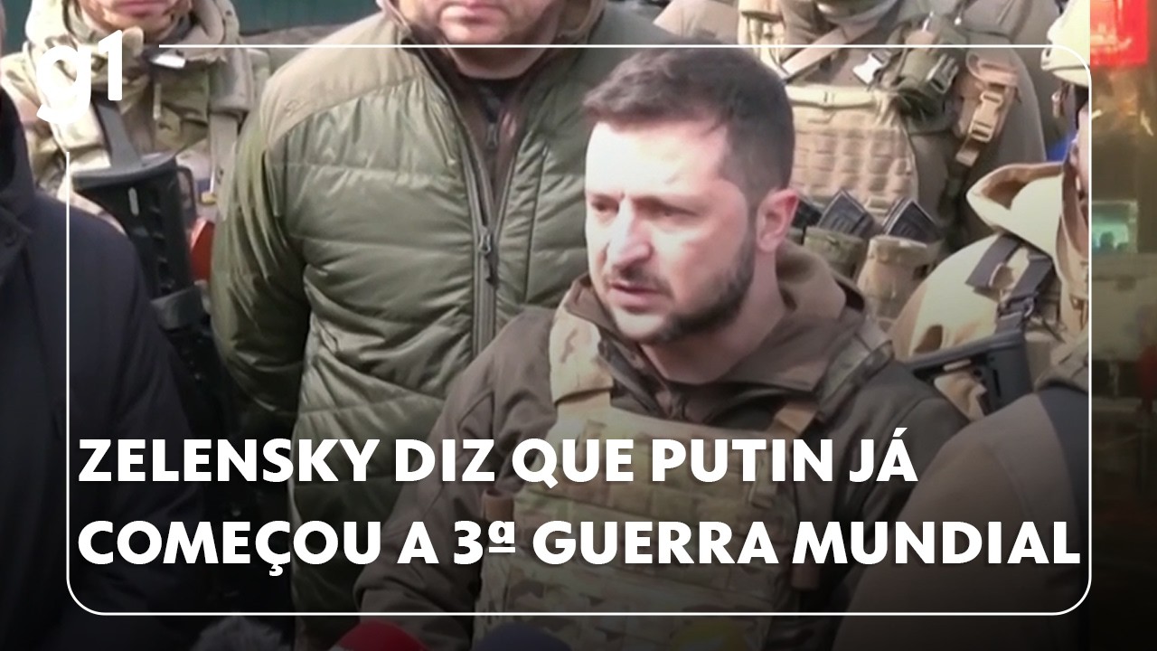 Putin já iniciou a 3ª Guerra Mundial e precisa ser parado, diz Zelensky à BBC