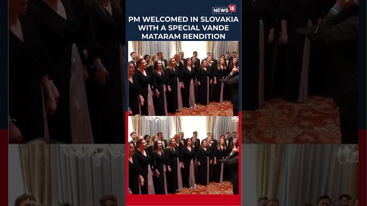 PM Modi Receives Musical Welcome as Artists Perform &lsquo;Vande Mataram&rsquo; During Slovakia Visit | N18S
