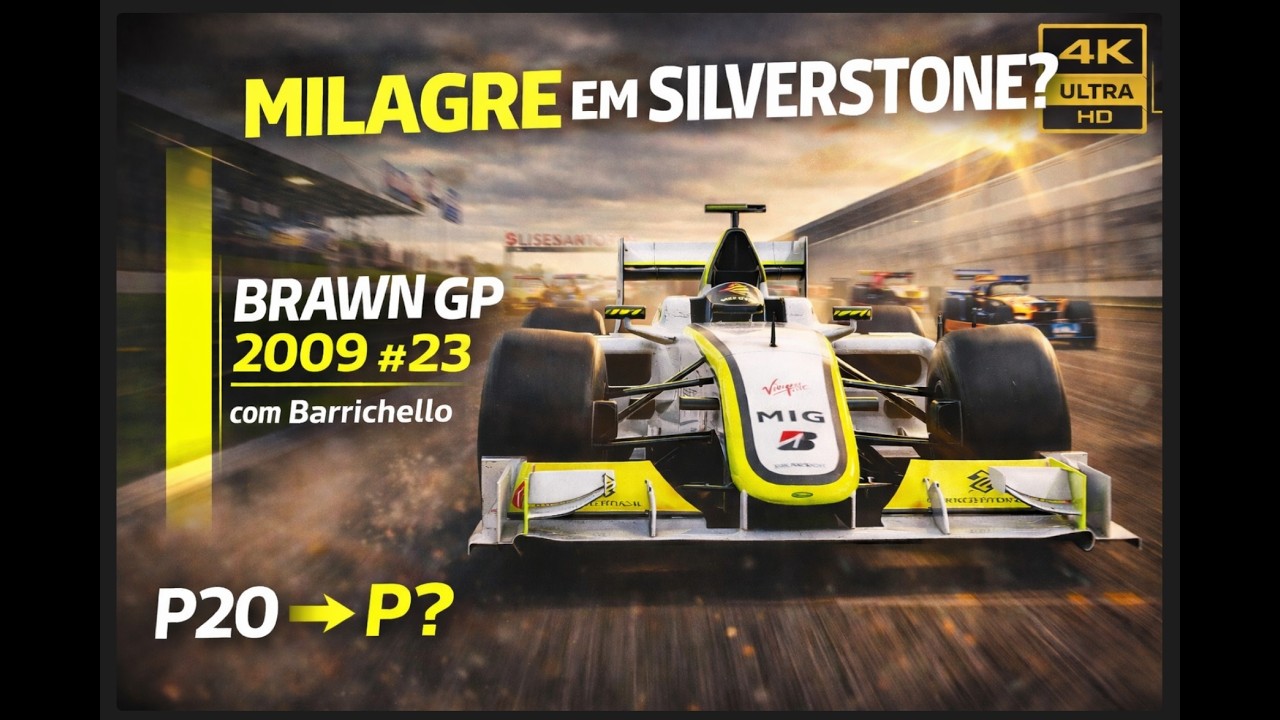 Brawn GP 2009 V8 Silverstone | Largando de Último | Carro de Button e Barrichello