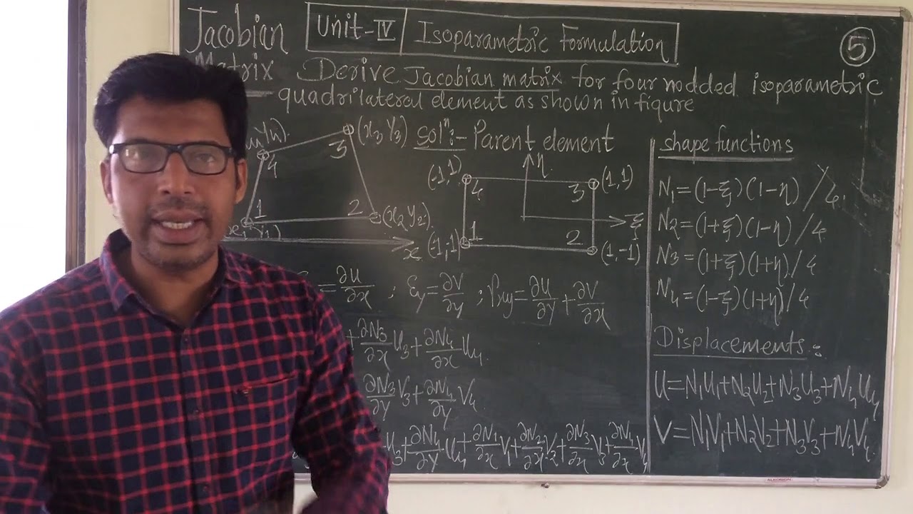 Finite Element Method- Unit 4 (Lecture 5) Isoparametric Formulation, Jacobian Matrix