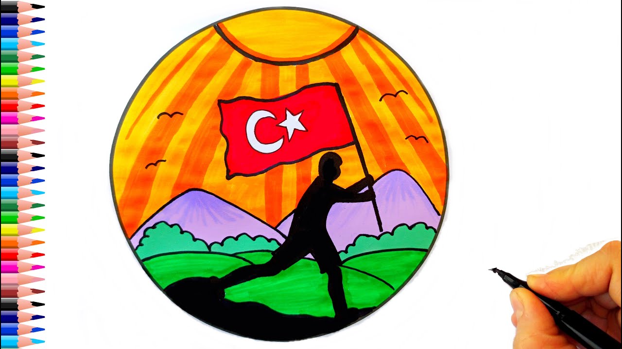 İZİNDEYİZ ATAM! - 10 Kasım Atatürk'ü Anma Günü Çizimleri - 10 Kasım Resimleri - 10 Kasım Çizimleri