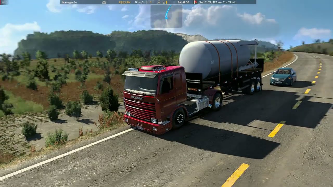 SCANIA 113 FRONTAL NA 2 EIXOS CARREGAMENTO DE TANQUE DE FERRO Euro Truck Simulator 2