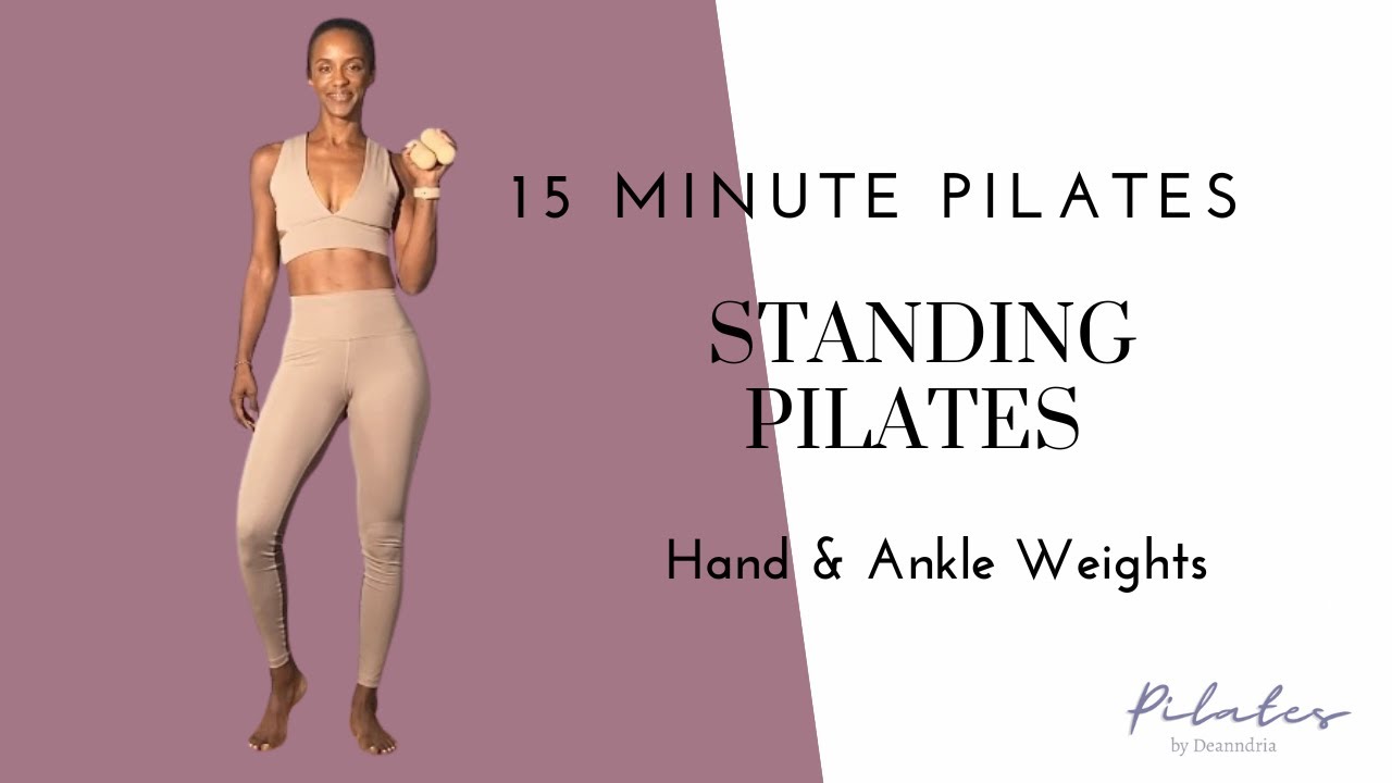 ⭐️ Standing Pilates / 15 Minute Pilates with Weights / Pilates with Ankle Weights // Pilates at Home