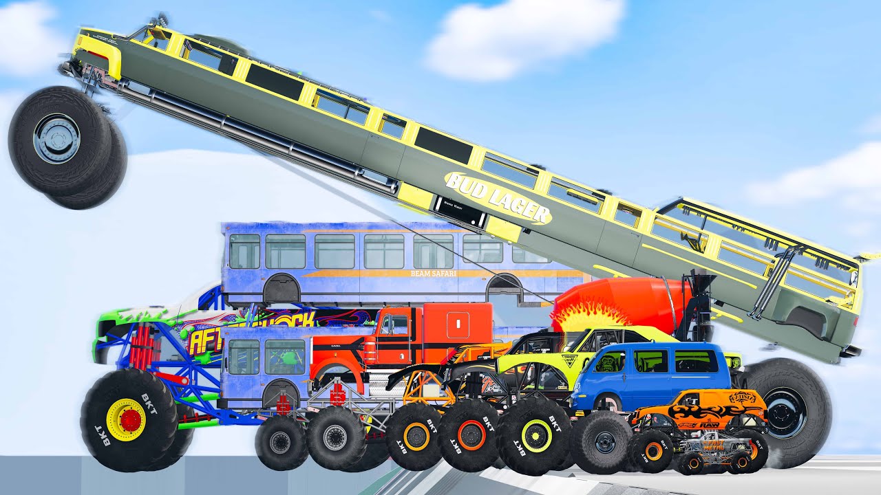 Monster Truck Mass Battle #:3 From Tiny to Giant! - Beamng drive