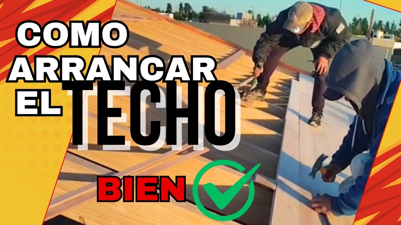 🔨 Cómo HACER un TECHO con TIRANTES a la VISTA | paso a paso | Pendiente, Machimbre y Aislante