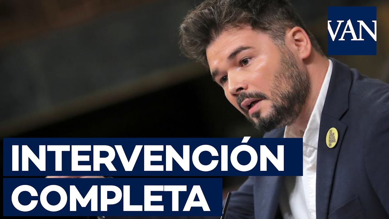 INTERVENCIÓN COMPLETA de Rufián en el debate de investidura de Pedro Sánchez