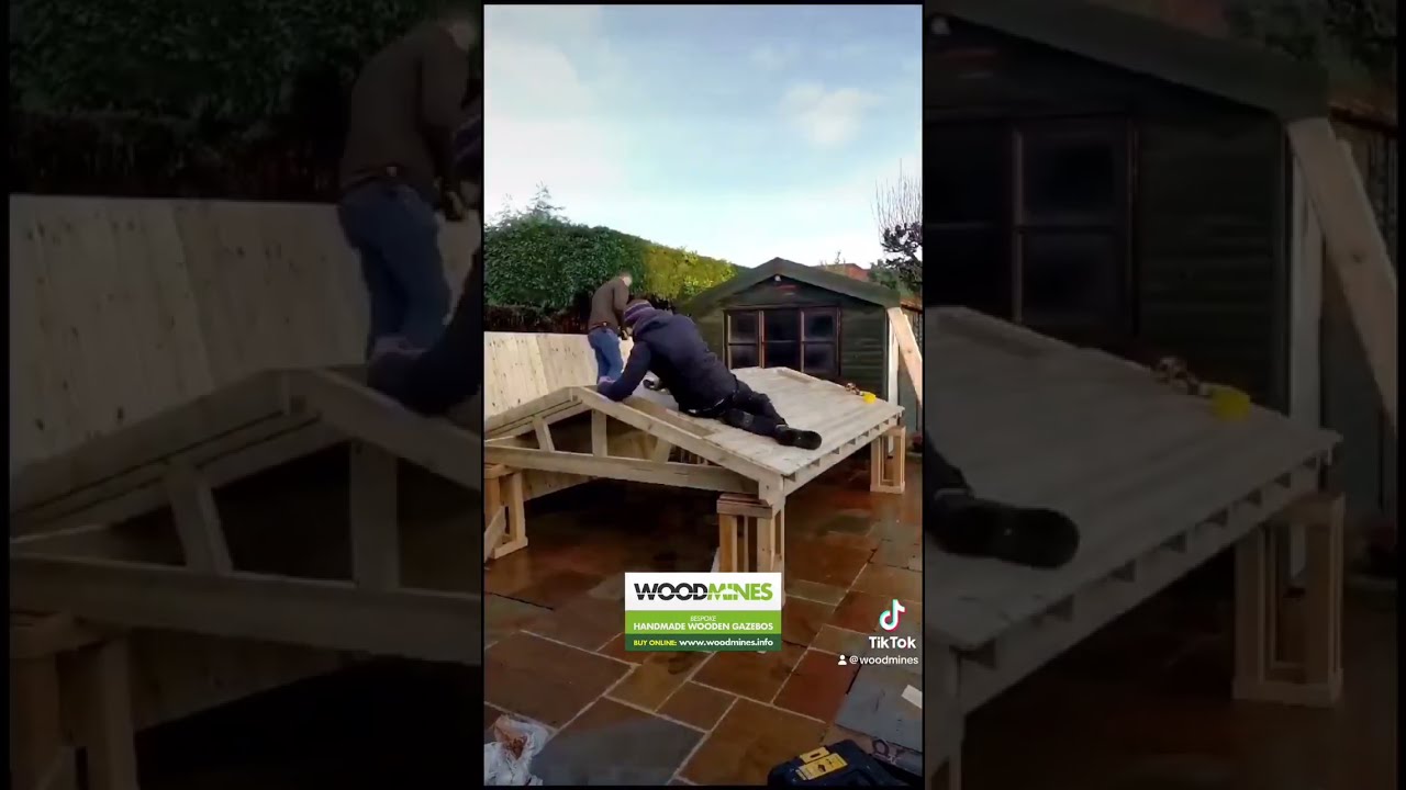 Gazebo TIMELAPSE! WoodMines #gazebo #outdoorliving #tiktokvideo #timelapse