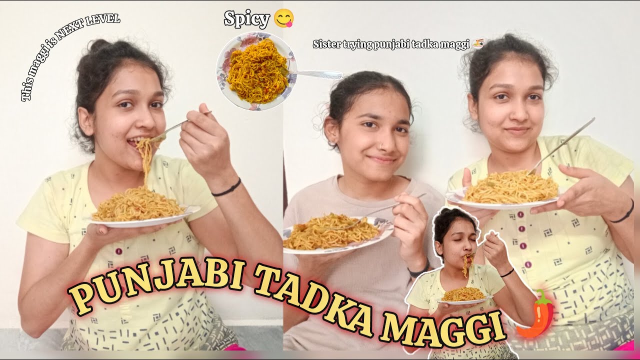 Punjabi's favorite maggi 🍜 #punjabitadkamaggi #vlogs #tuluvlogs #tulucontentcreator #tuluvlogger