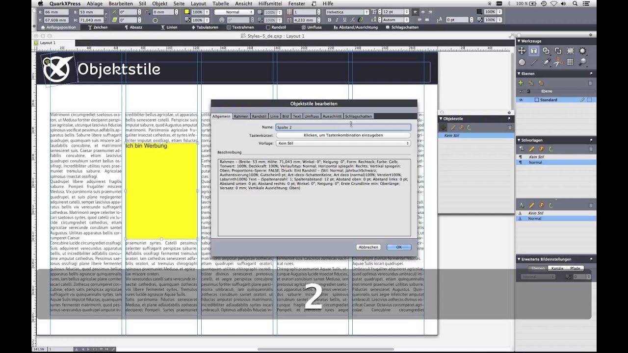QuarkXPress 10 - Masterclass Lektion 1 (DEUTSCH)