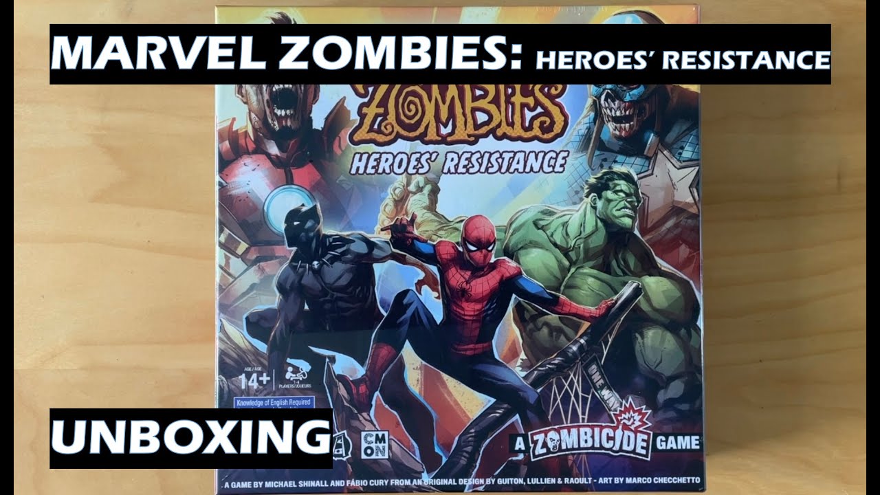 Unboxing Marvel Zombies Heroes Resistance Board Game Retail Edition