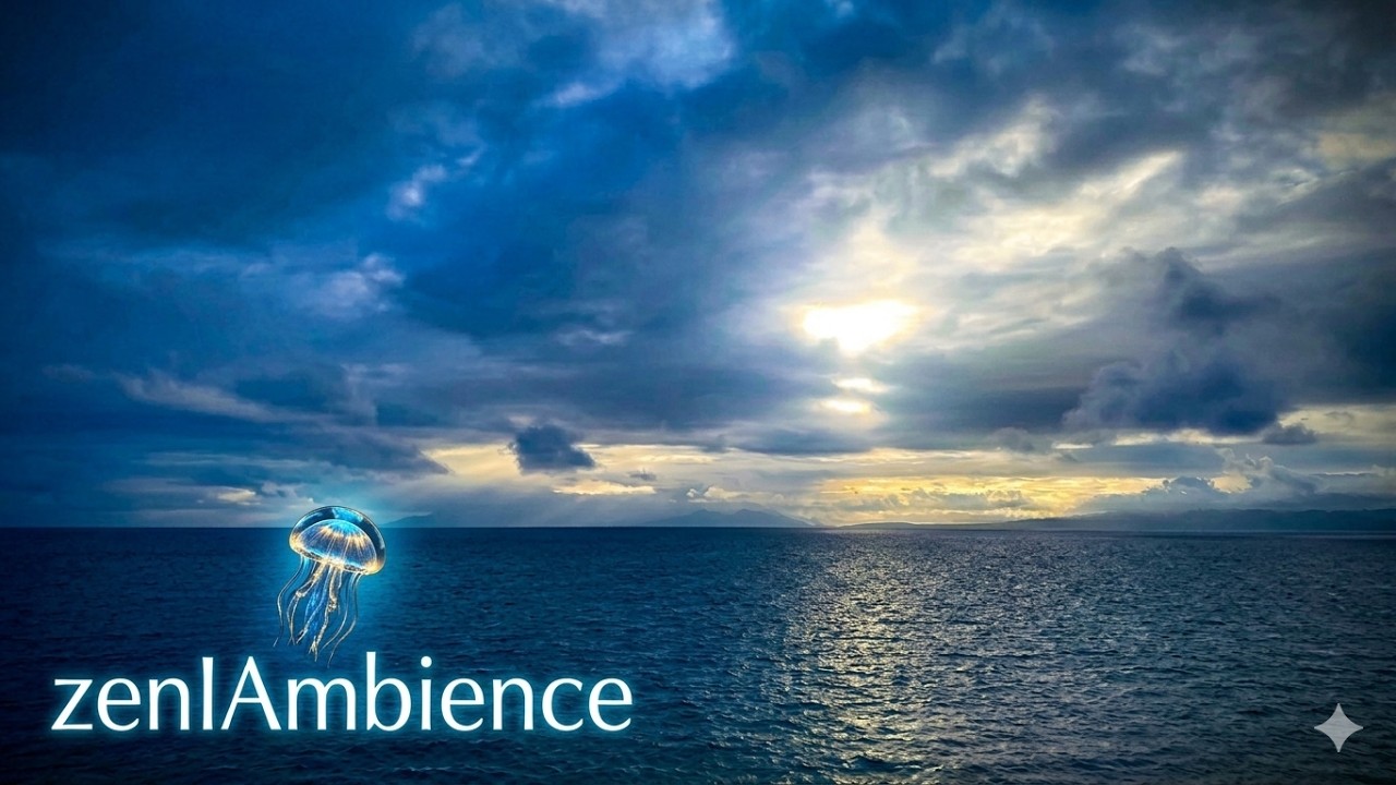 CALM OCEAN WAVES 🌊 Deep Blue Night for Sleep & Relaxation